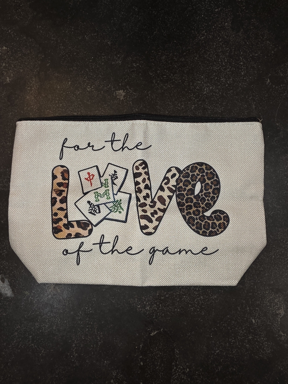 Animal Print  'Love of the Game' Canvas Pouch
